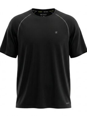 SB Tech Big & Tall CoolPlay Performance T-Shirt – Black Raglan Tee, 3XLT